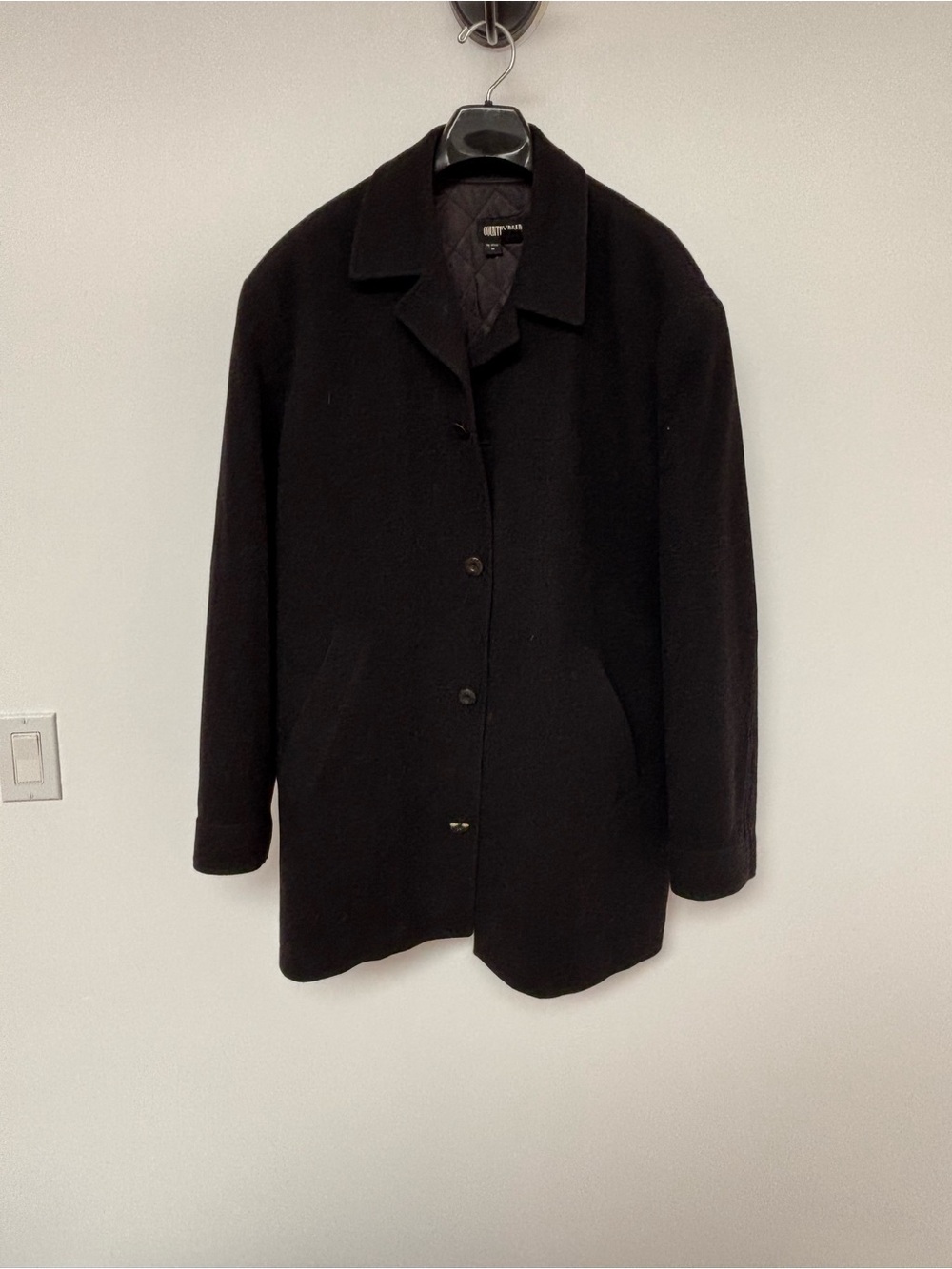 Country Road Classic Black Men’s Coat - Timeless Overcoat